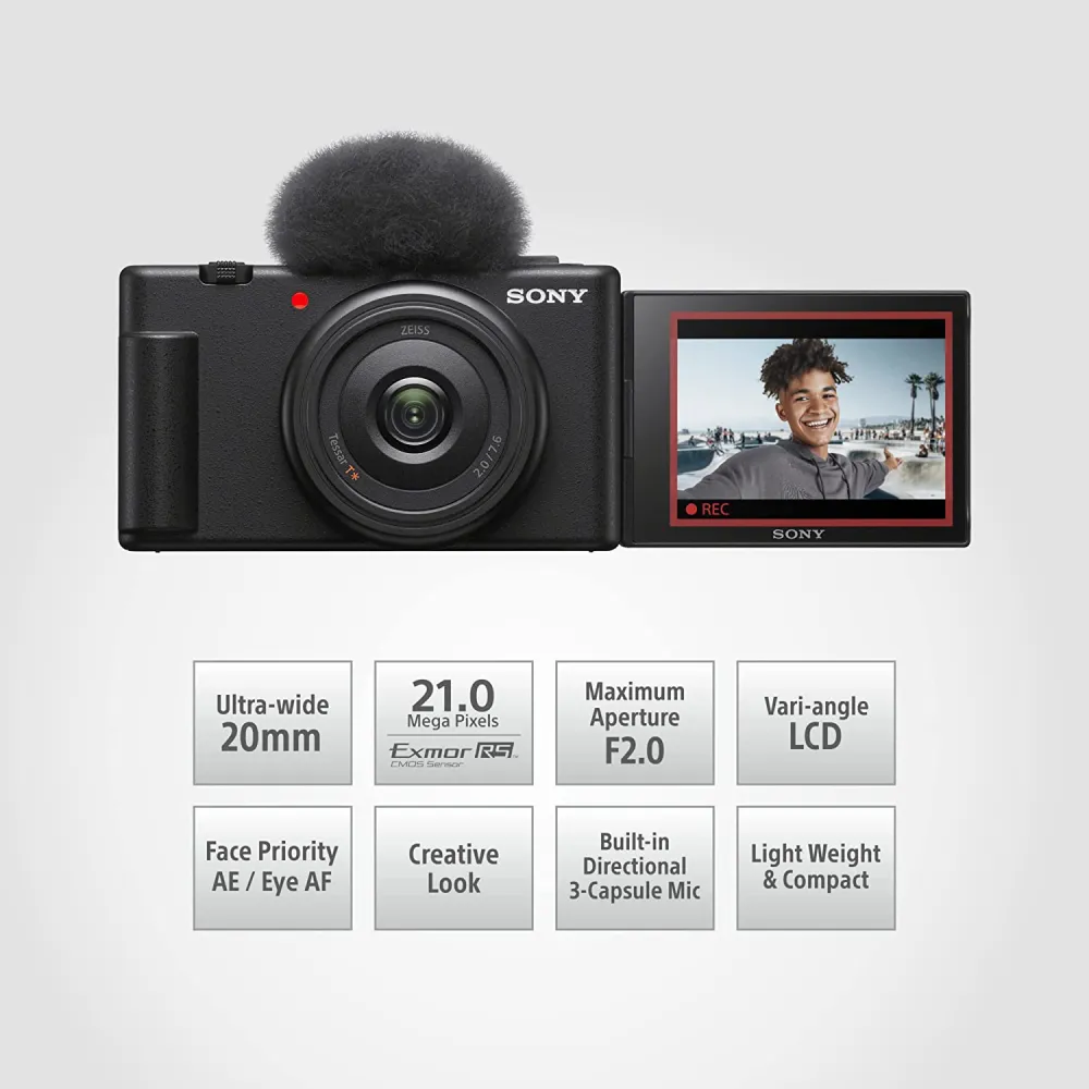 Sony ZV-1F Vlog Camera for Content Creators and Vloggers