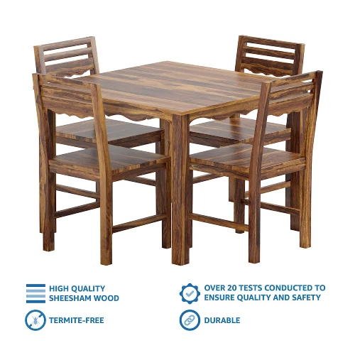 Amazon Brand -Solimo 4 Seater Dining Table with 4 Chairs